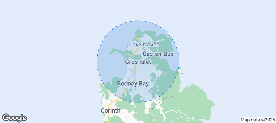 Gros Islet Airbnb map